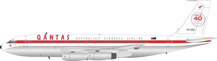Boeing 707-100 Qantas „40 Dienstjahre“